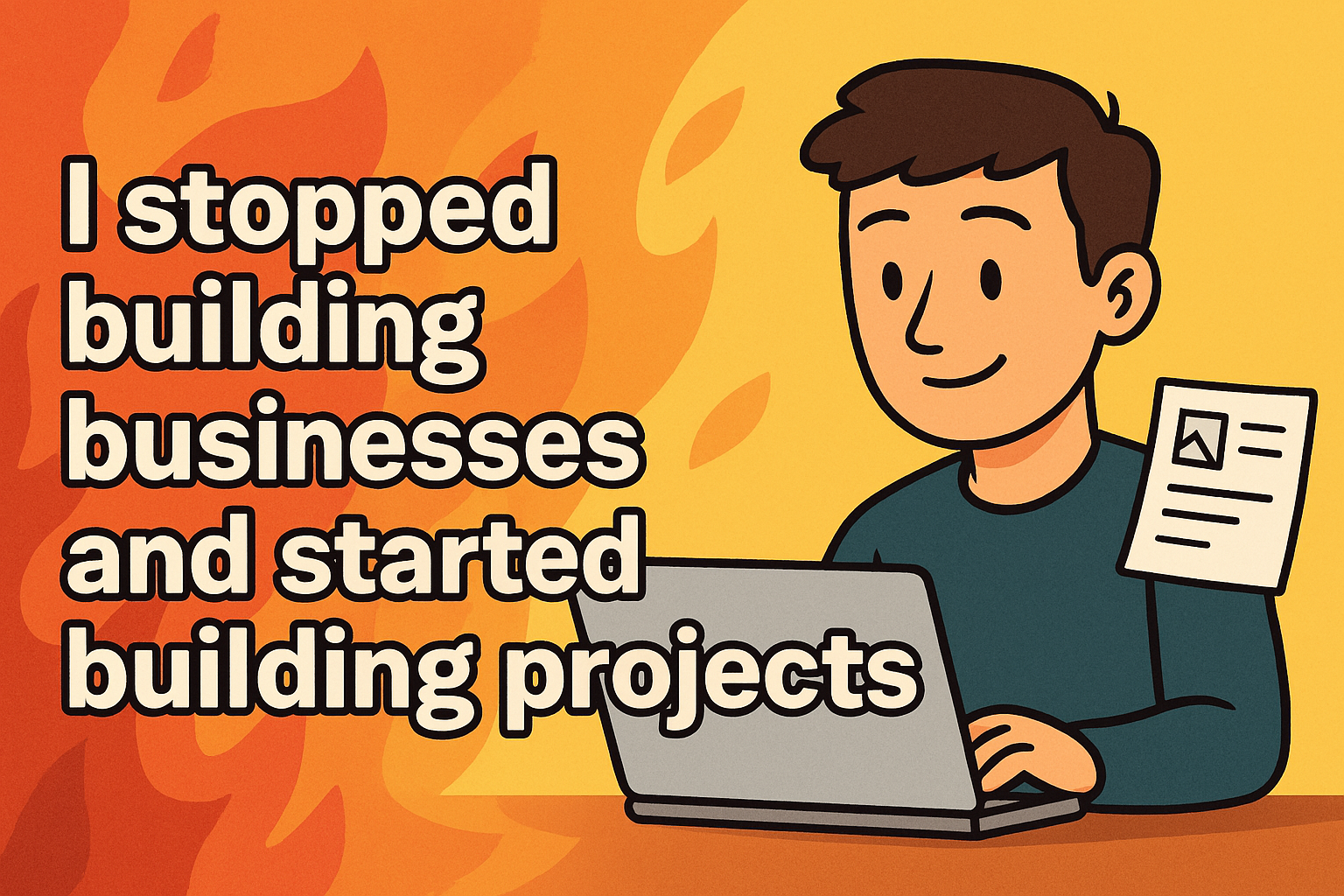 I stopped building businesses and started building projects